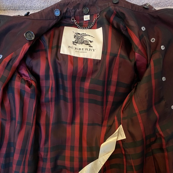 Burberry Deep Red Trench Coat - Picture 3 of 8